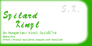 szilard kinzl business card